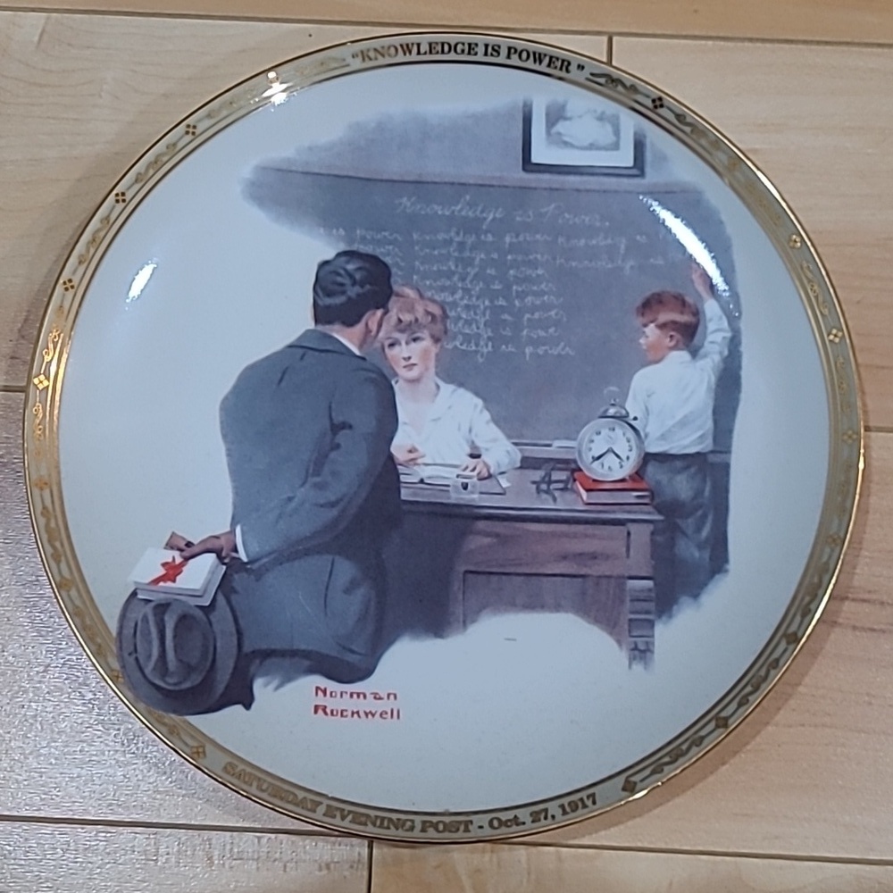 Norman Rockwell " Knowledge is Power" plate
